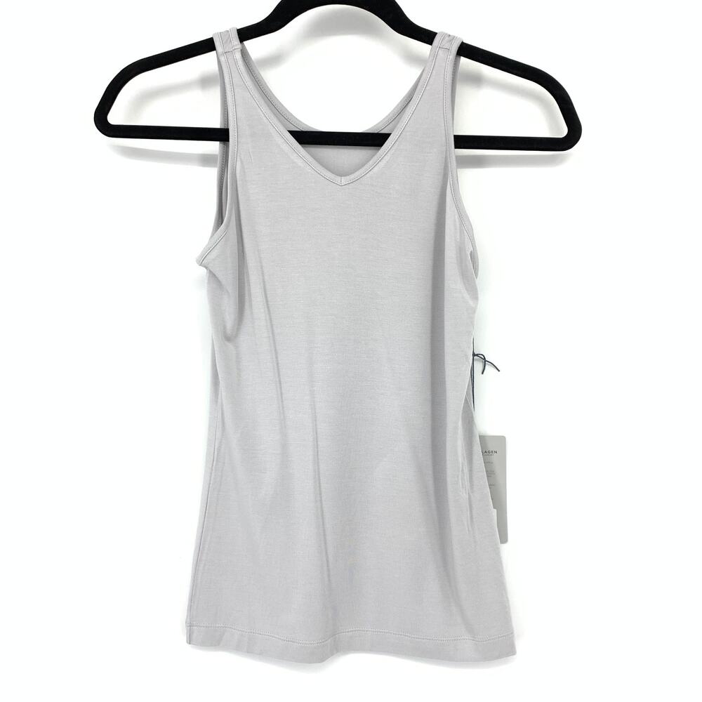 Buki Kinoki + Collagen Cami Womens Size XS Pearl Gray V-Neck Tank Top NEW